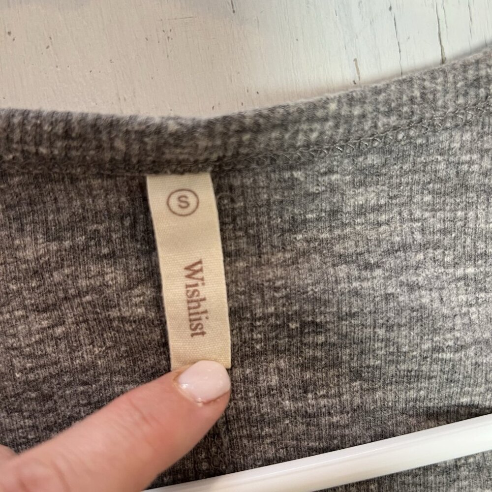 Wishlist cardigan Long Ribbed Sweater Size S High Low Minimalist Lagenlook - Picture 11 of 13